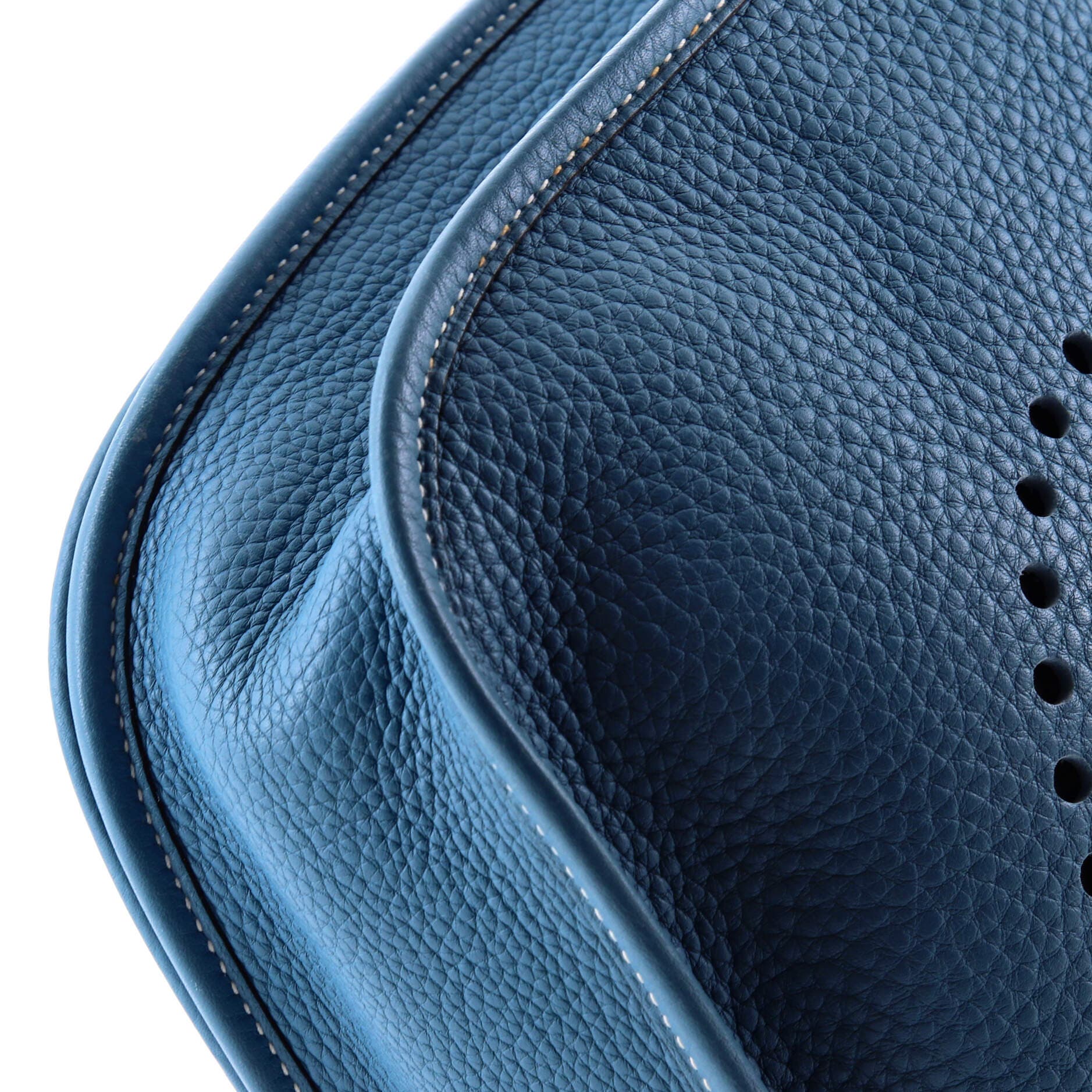 Pre-Owned Hermes Evelyne Bag Gen II Clemence GM, Alternate, color, Bleu Jean