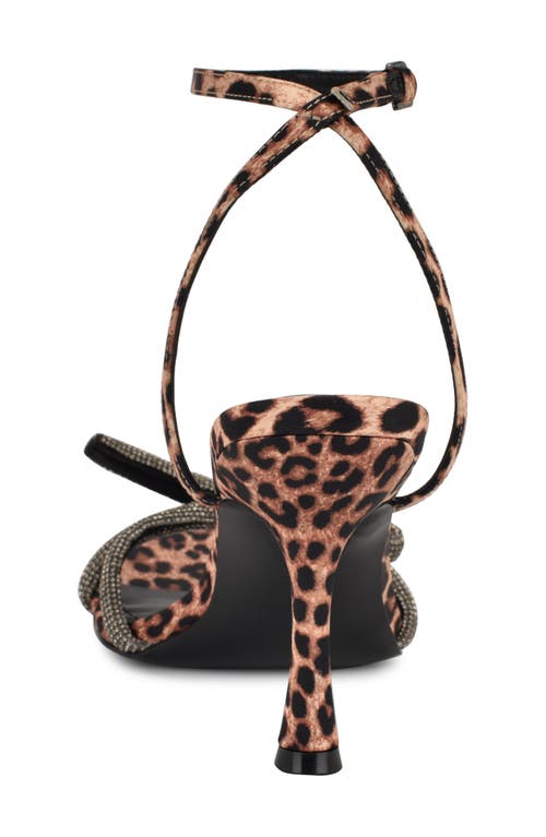 Shop Nine West Ivid Ankle Strap Sandal In Black Leopard