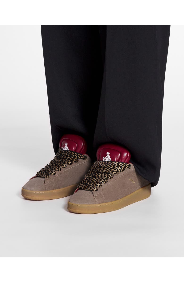 Lanvin x FUTURE HYPER CURB SNEAKERS IN LEATHER AND SUEDE FOR WOMEN, Alternate, color,