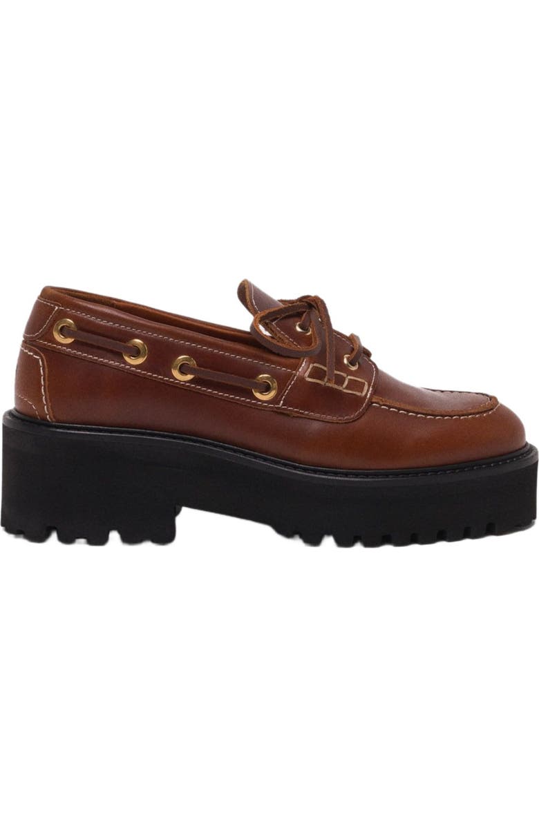 maje Boat shoes with chunky sole, Alternate, color, Brown