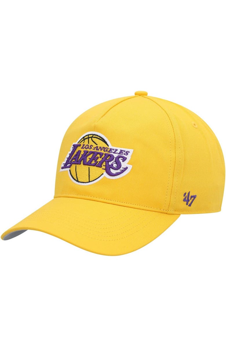 '47 Men's '47 Gold Los Angeles Lakers Hitch Snapback Hat, Main, color, 
