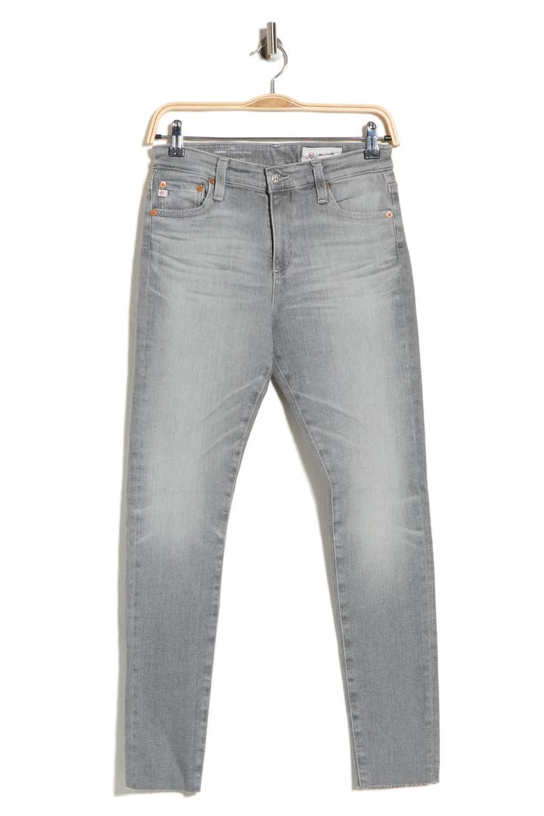 Farrah High Waist Raw Hem Ankle Skinny Jeans, Main, color, 20 YEARS HIDDEN TREASURE