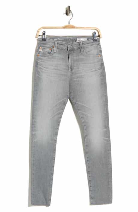 Farrah High Waist Raw Hem Ankle Skinny Jeans