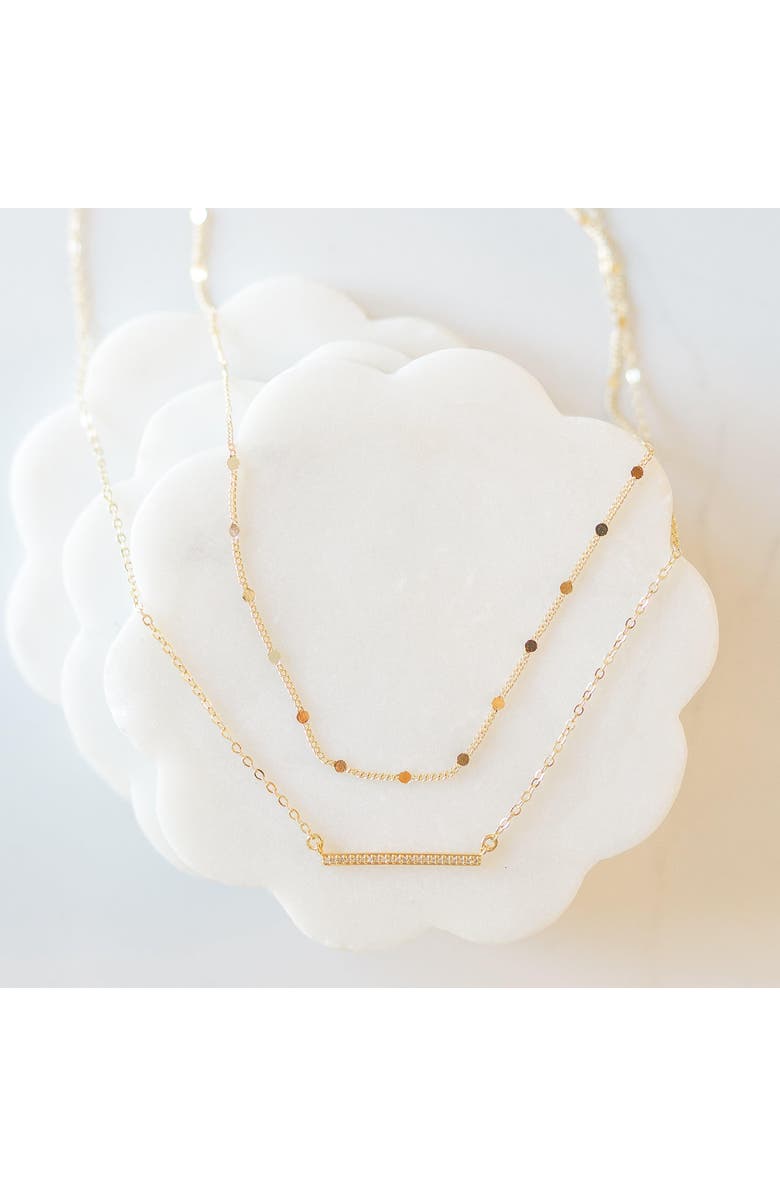 Ivy & Pearl Co. Golden Dot Layer Chain, Alternate, color, Gold