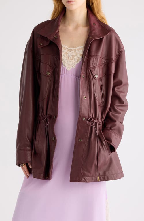 Chloé Leather Jacket In Brown