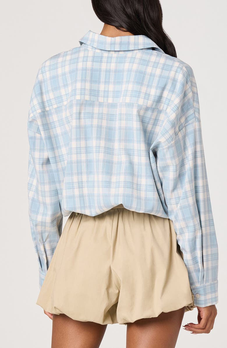 ASTR the Label Jensen Plaid Woven Shirt, Alternate, color, Blue Plaid