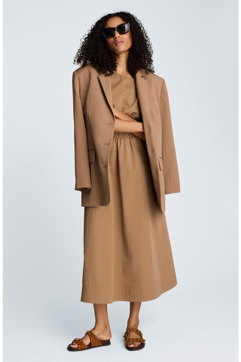 Three-Button Boyfriend Blazer, Alternate, color, MESQUITE