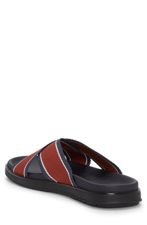 Vince Camuto Perynne Crossover Slide Sandal In Burnt Sienna