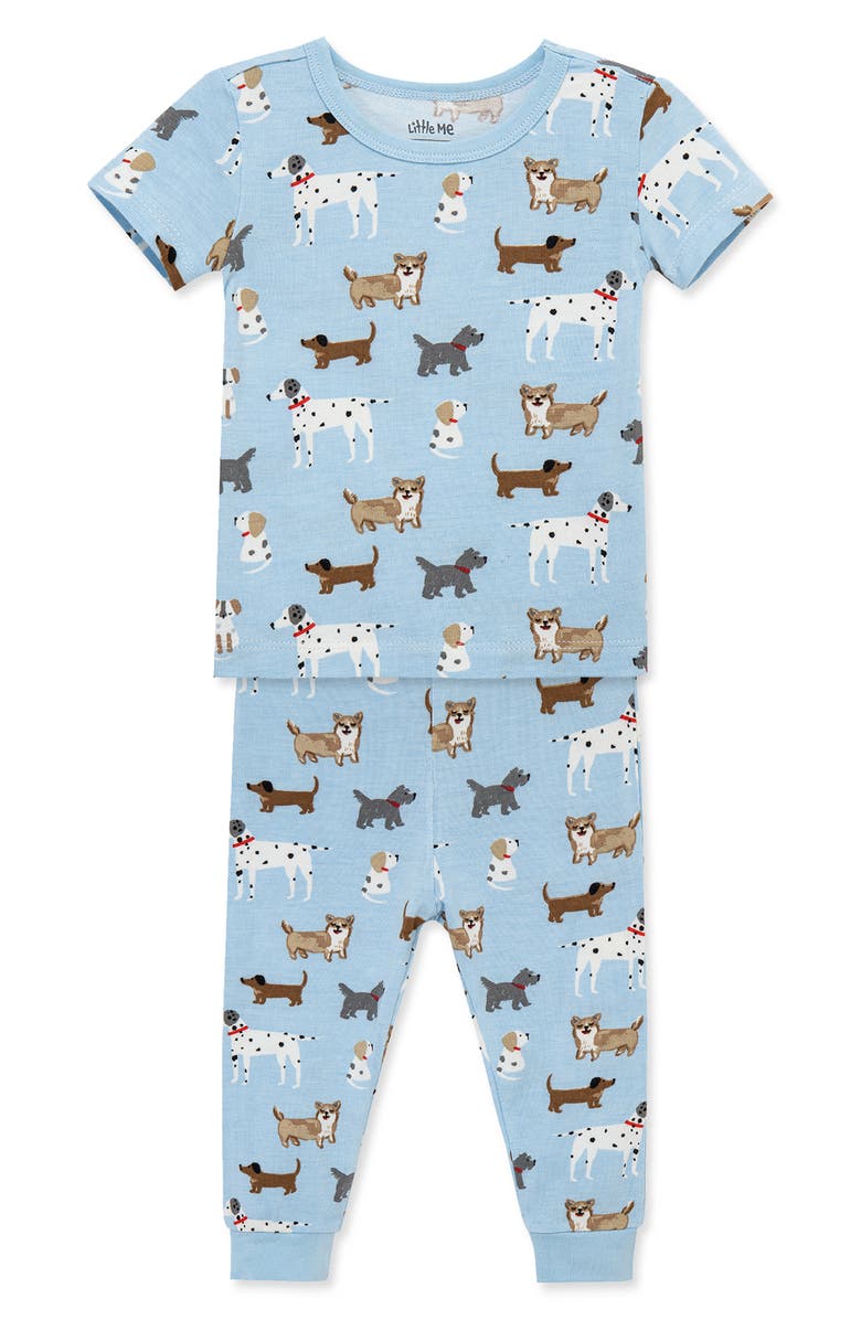Little Me Puppy 2-Pack Fitted Pajamas, Alternate, color, Blue