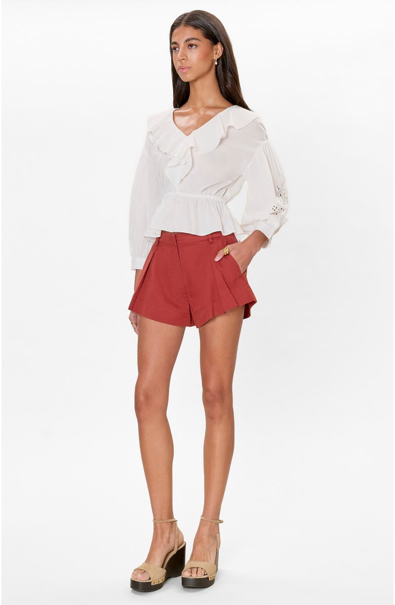 Rebecca Taylor Lorelai Embroidered Blouse, Alternate, color, Ivory