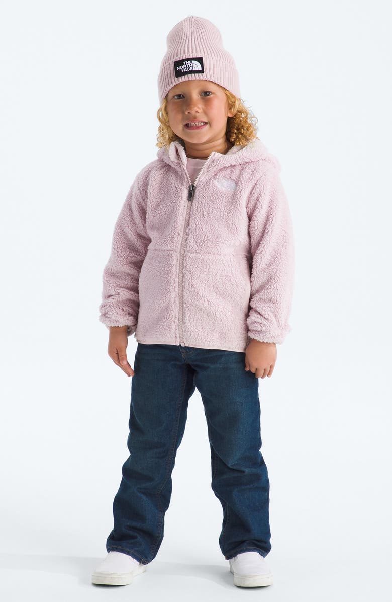 The North Face Kids' Campshire Ear Appliqué Fleece Zip Hoodie, Main, color, Pale Blossom