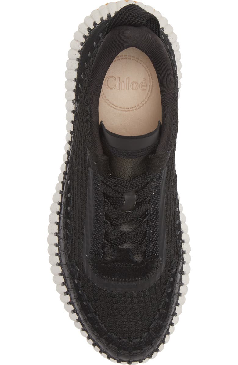 Chloé Nama Platform Sneaker, Alternate, color, Black