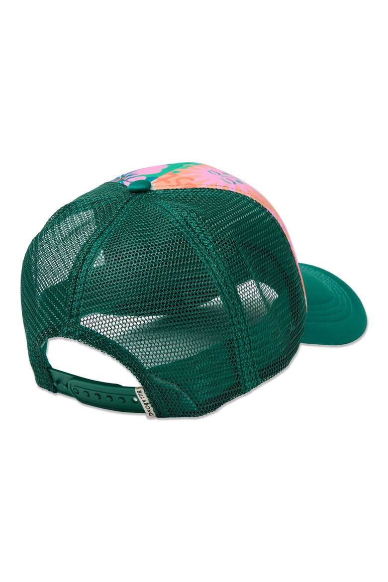 Coastal Trucker Baseball Cap, Alternate, color, DEEP LAGOON MULTI