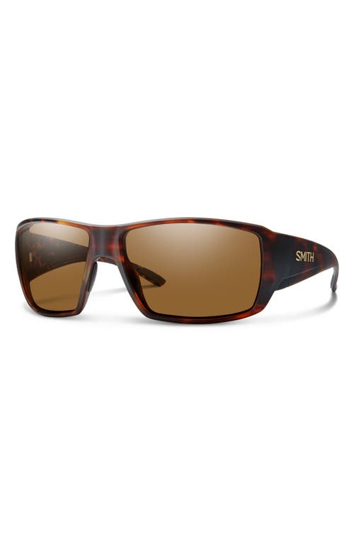 Smith Guides 62mm Chromapop™ Polarized Oversize Wraparound Sunglasses In Brown