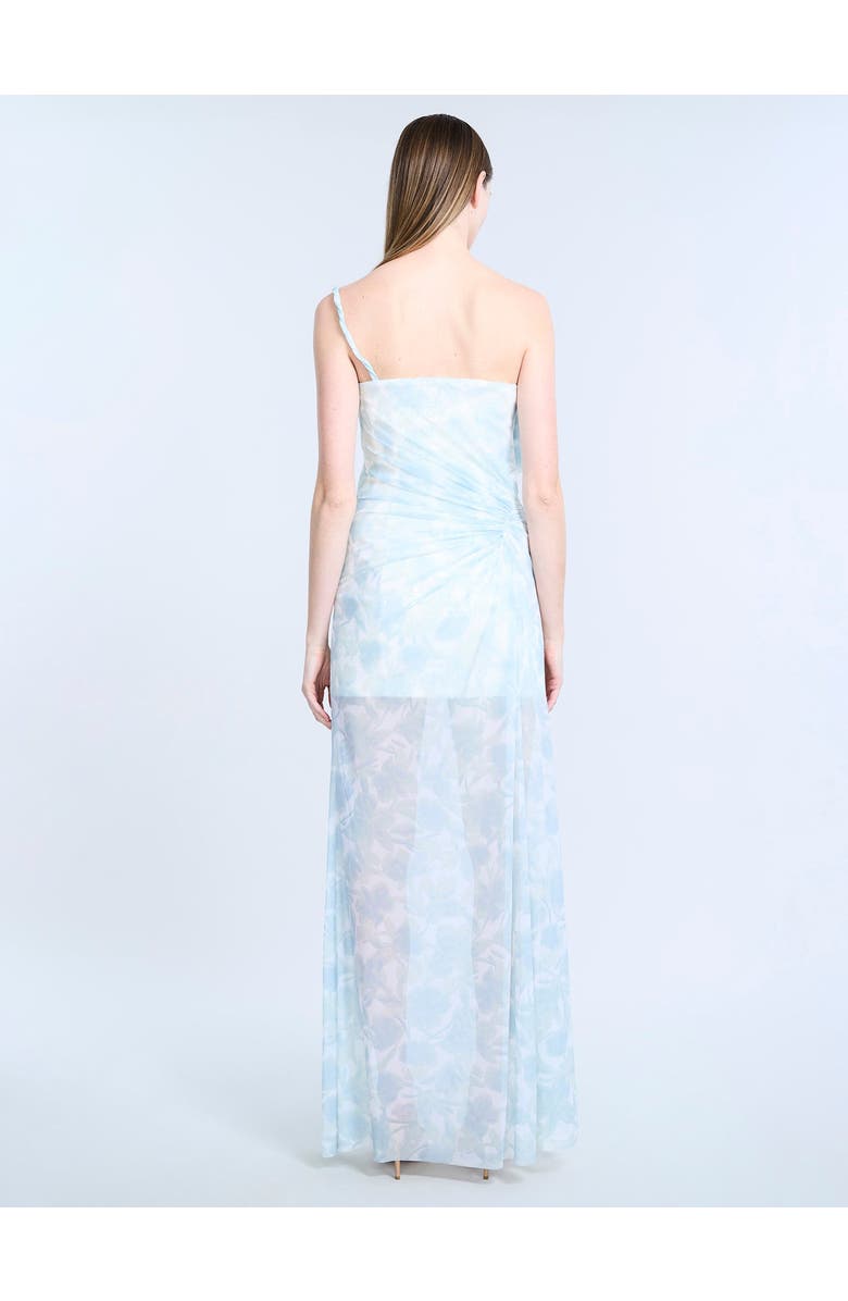 BCBGMAXAZRIA Mesh Sequin Gown, Alternate, color, Sky Floral Print