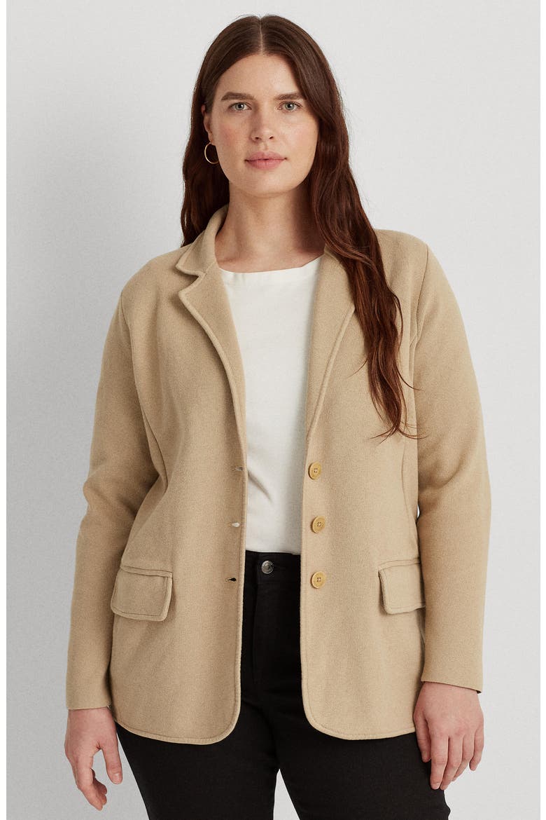 Combed Cotton Blazer, Alternate, color, BIRCH TAN