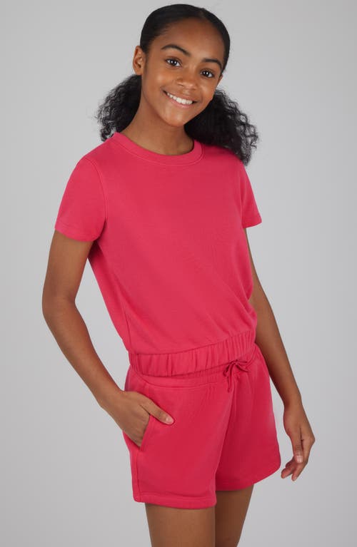 90 Degree By Reflex Kids' Terry T-shirt & Shorts Set In Pink