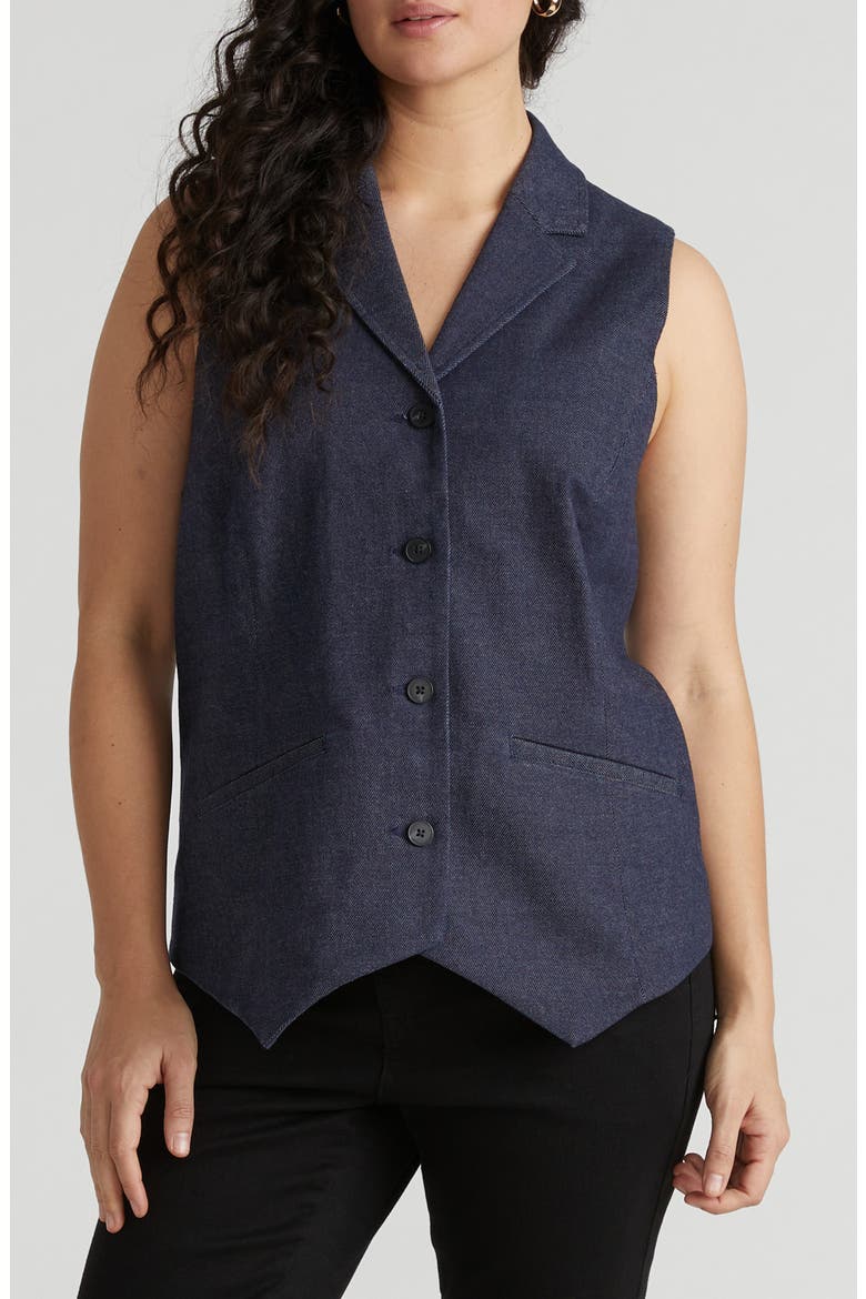 Edwin Denim Vest, Main, color, DARK INDIGO
