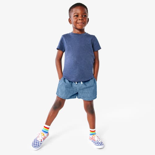 Primary Kids Chambray Beach Short In Chambray