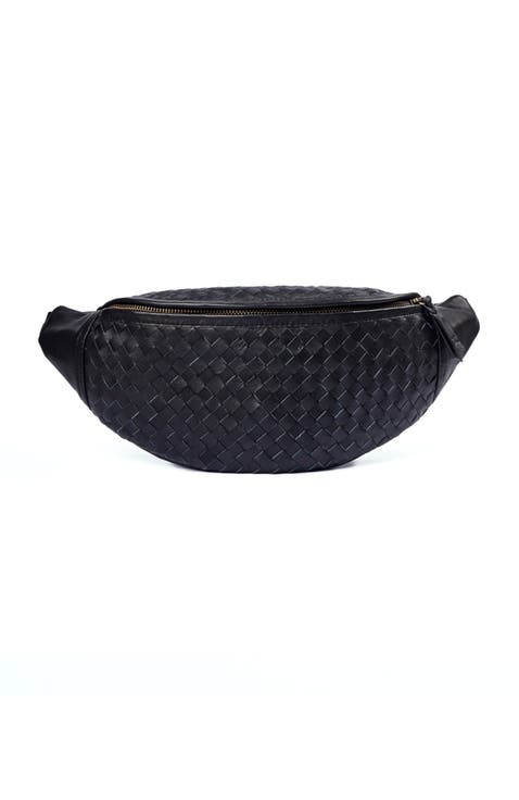 Woven Leather Crossbody Bag
