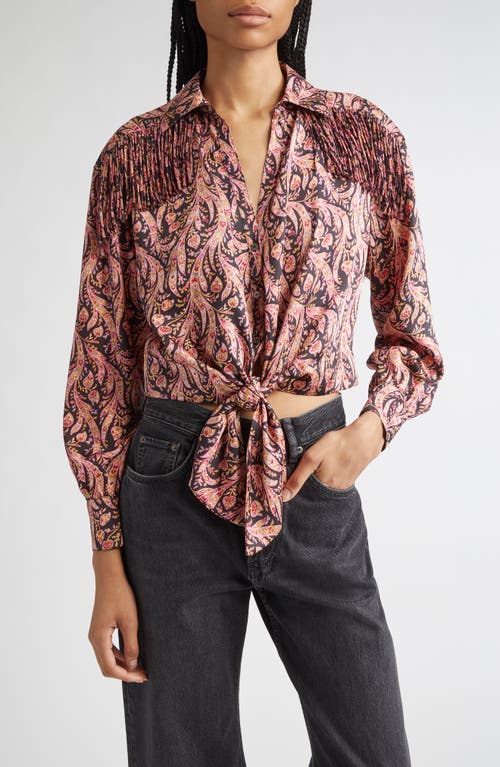Cinq À Sept Marianna Paisley Print Woven Shirt In Multi