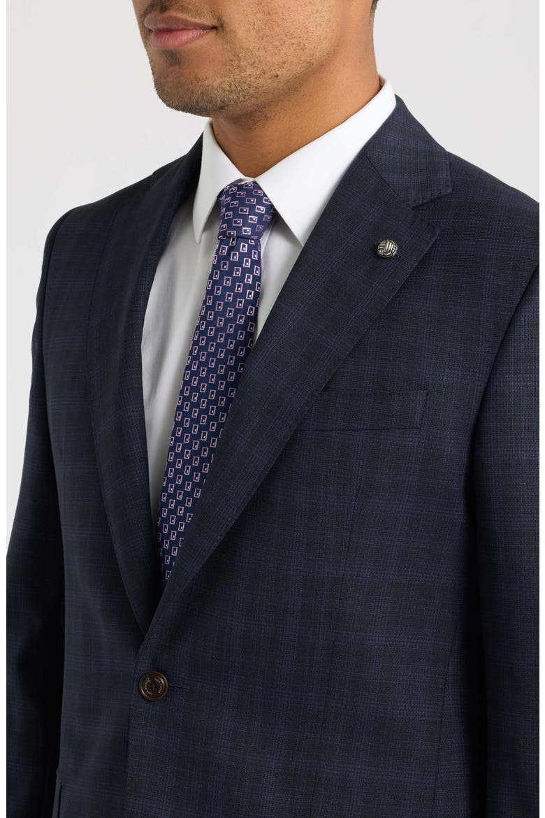 Esprit Tonal Plaid Wool Suit, Alternate, color, NAVY
