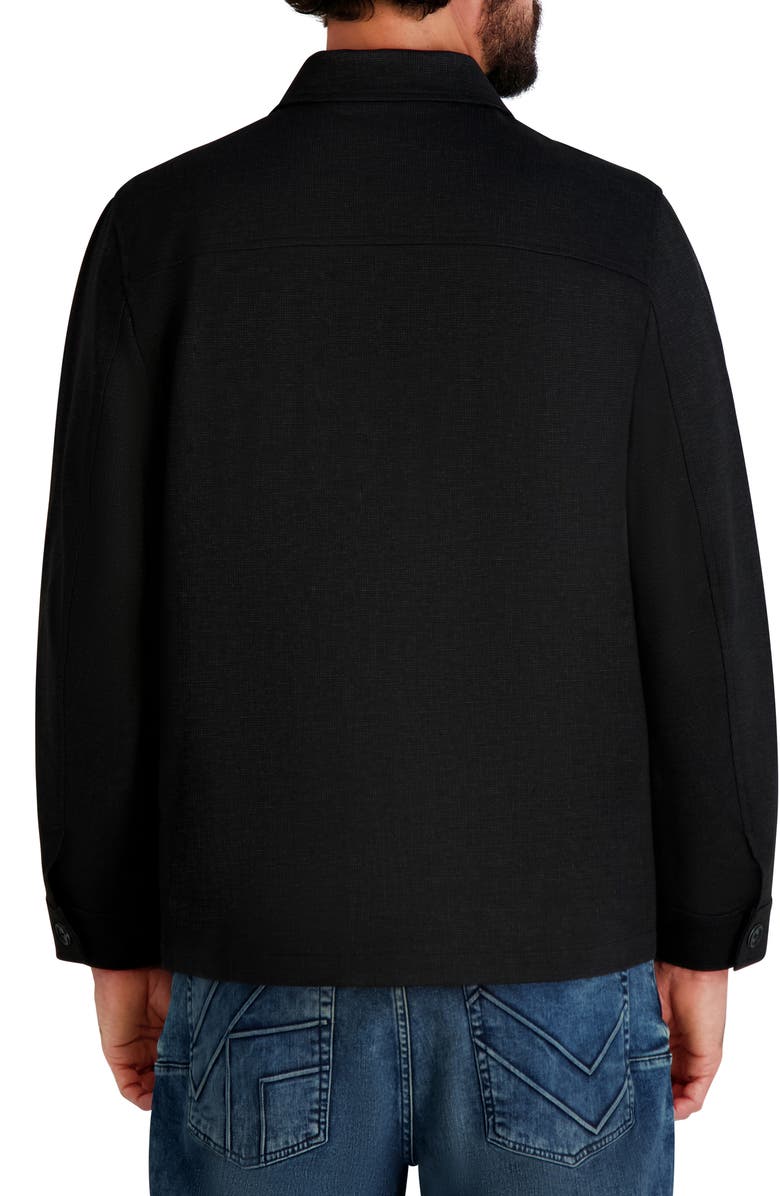 KARL LAGERFELD PARIS Chest Pocket Shirt Jacket, Alternate, color, Grey Black