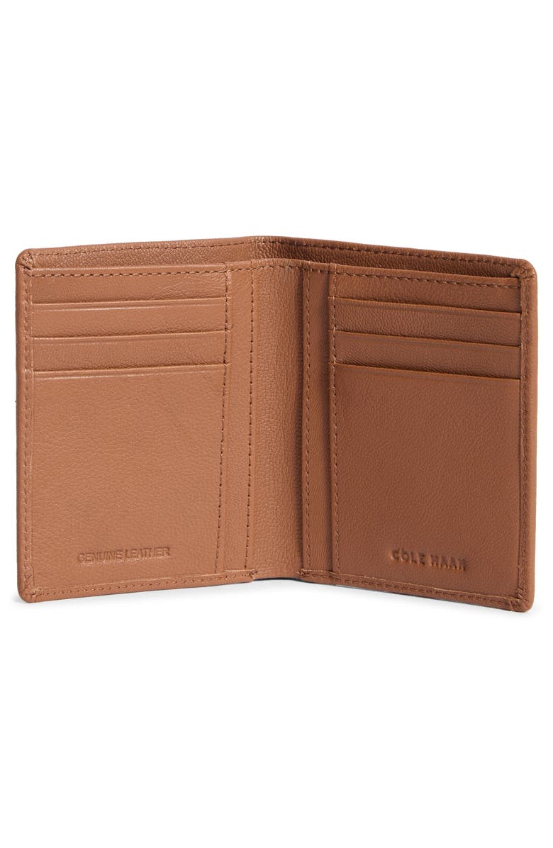 Cole Haan Slim Duofold Leather Wallet, Alternate, color, Cognac