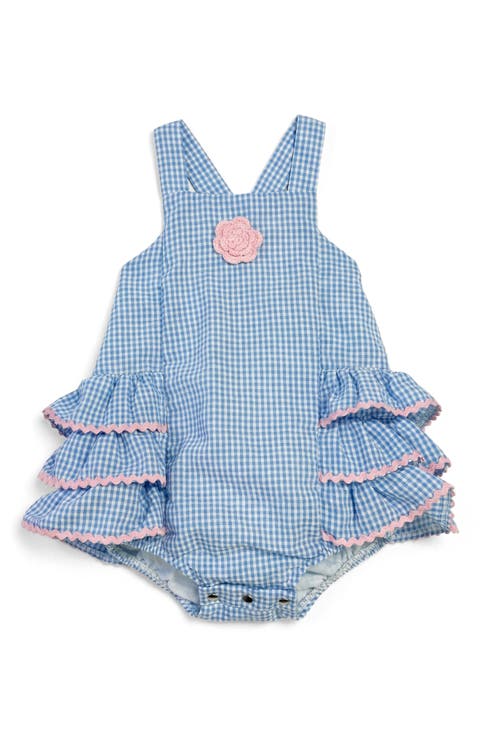 Seersucker Ruffle Sunsuit (Baby)