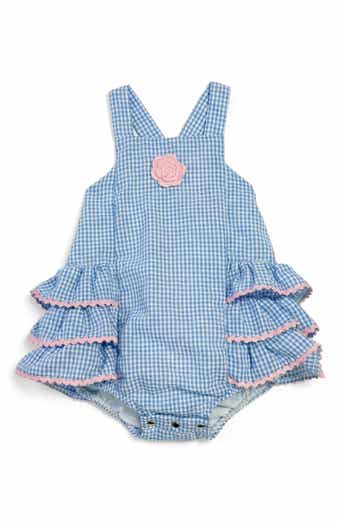 Seersucker Ruffle Sunsuit