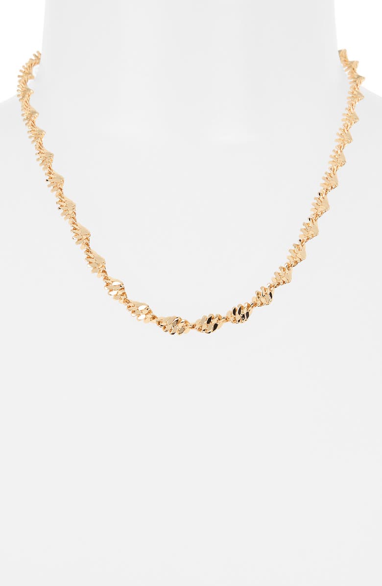 Vince Camuto Twisted Herringbone Chain Necklace, Alternate, color,