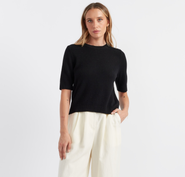 Chinti & Parker Cloud Cashmere Short Sleeve Sweater Tee
