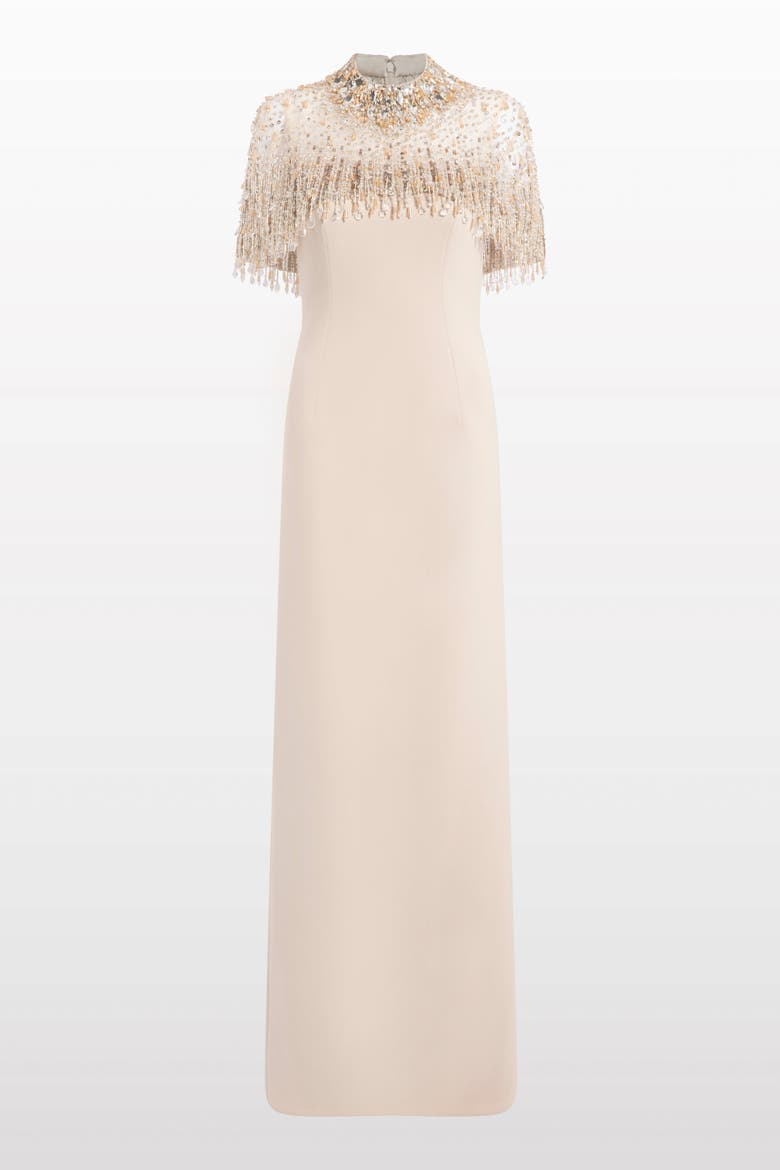 Livia Beaded-Embellishment Maxi Dress, Main, color, Moonstone