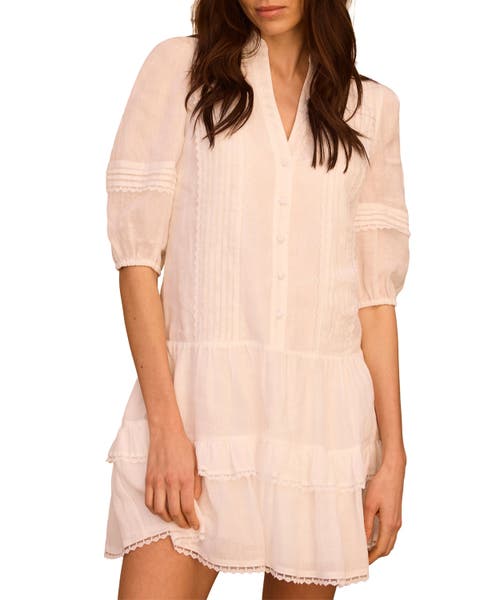 Ramie Ruffle Mini Dress
