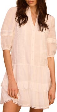 MINT VELVET Ramie Ruffle Mini Dress