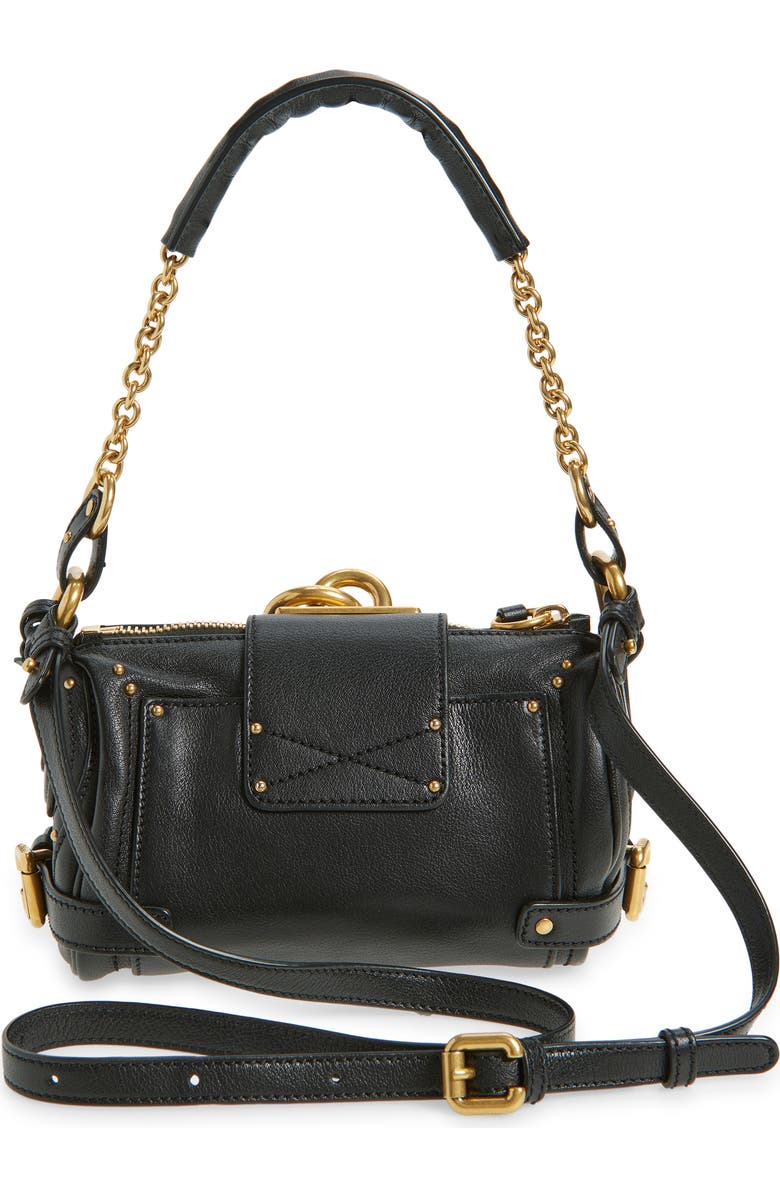 Chloé Small Paddington Leather Shoulder Bag, Alternate, color, Black