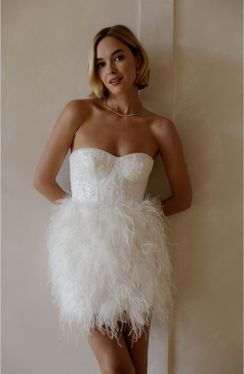 Untamed Petals Broadway Mini Dress, Main, color, Ivory