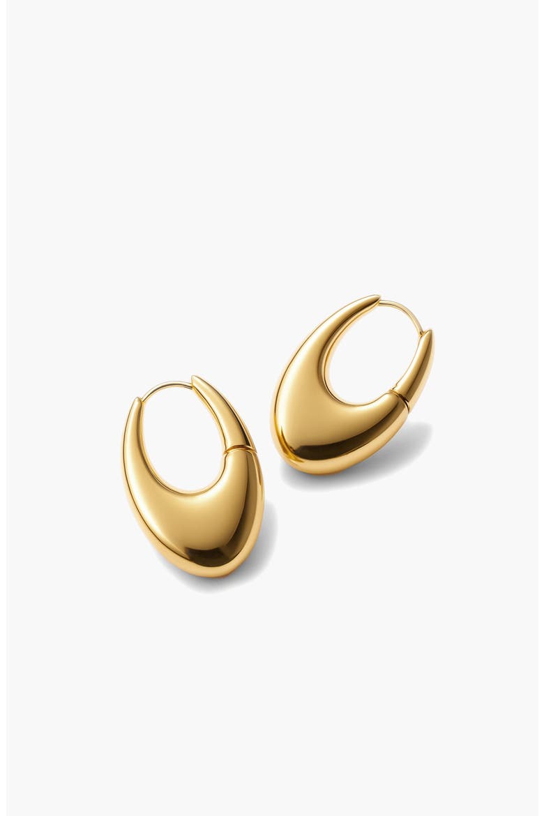 Eclipse Midi Hoops in Gold, Main, color, Gold