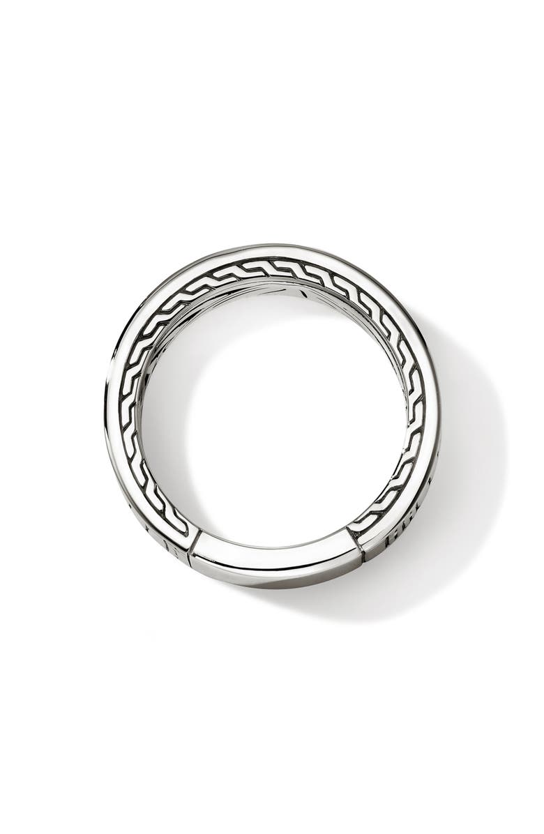 John Hardy Carved Chain Ring, Sterling Silver, Hardstones, Alternate, color, Silver