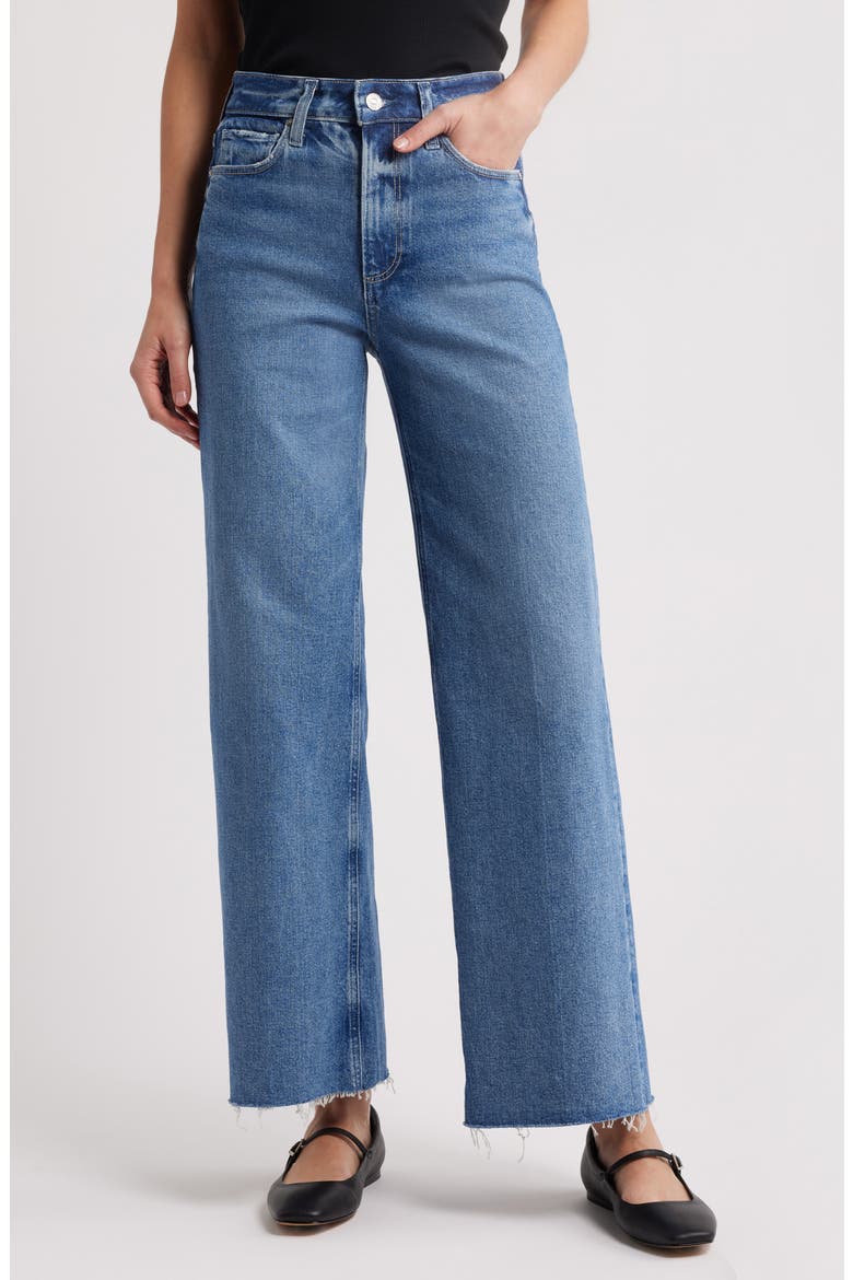 Anessa High Waist Raw Hem Wide Leg Jeans, Main, color, JAM SESSION