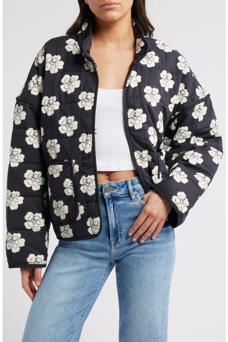 Chloe Print Jacket, Main, color, NIGHT BLOOMS COMBO