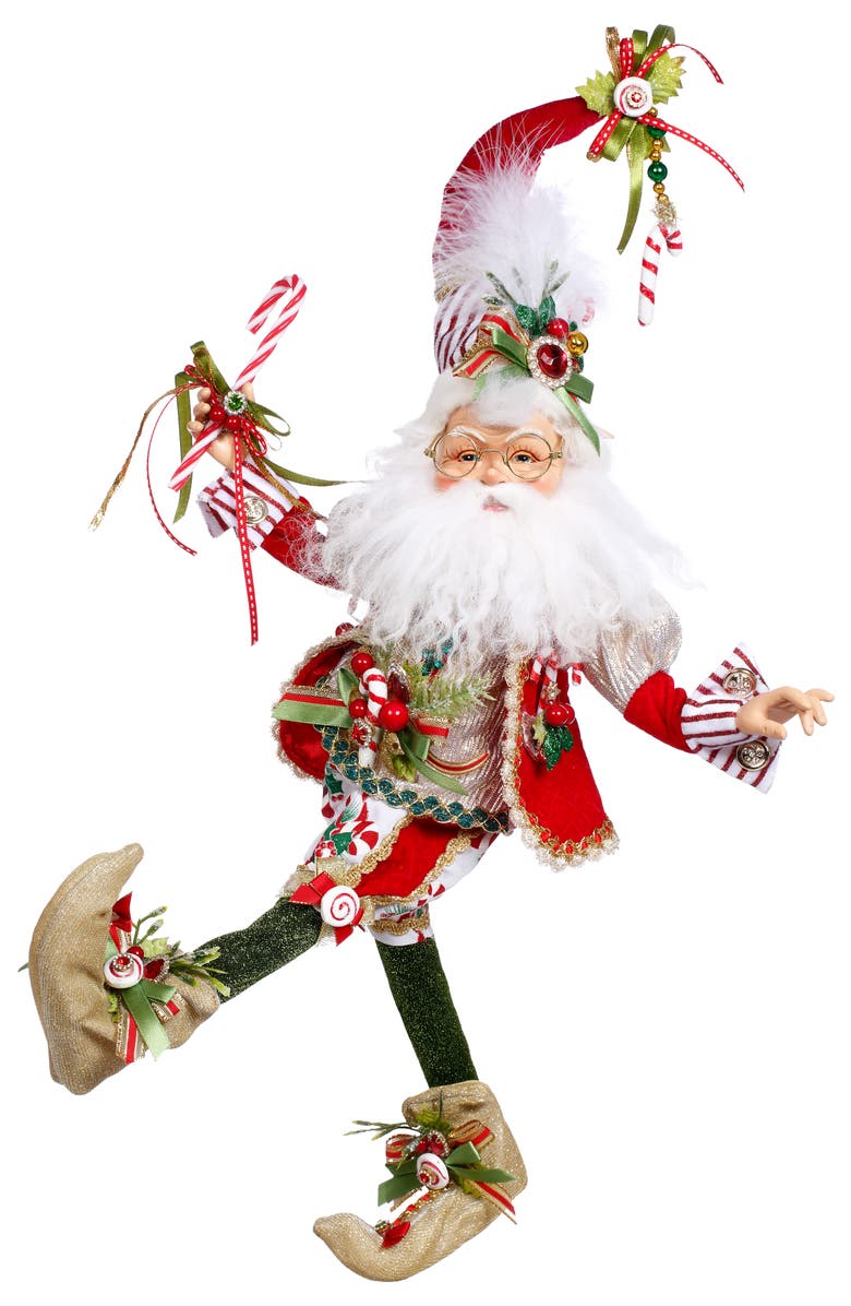 Mark Roberts NorthPole Candy Cane Elf, Medium, Main, color, Red