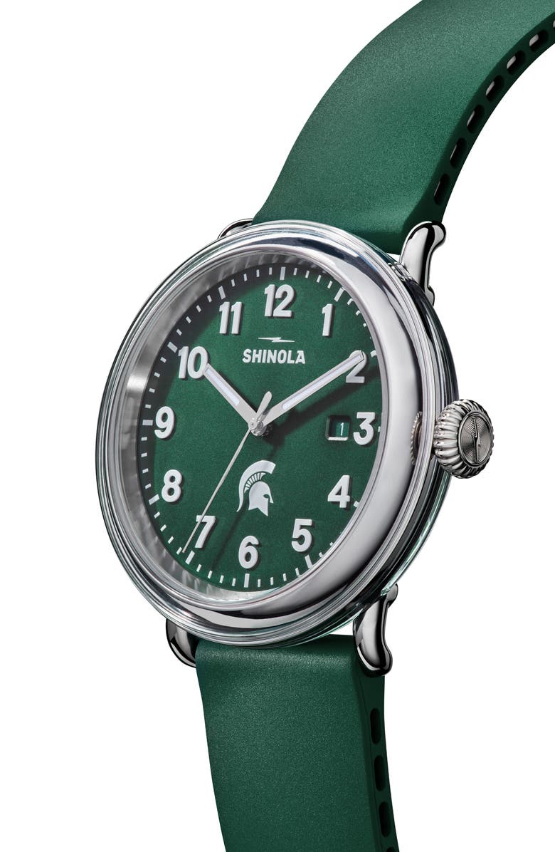 Shinola Detrola Spartan Rubber Strap Watch, 41mm, Alternate, color, 