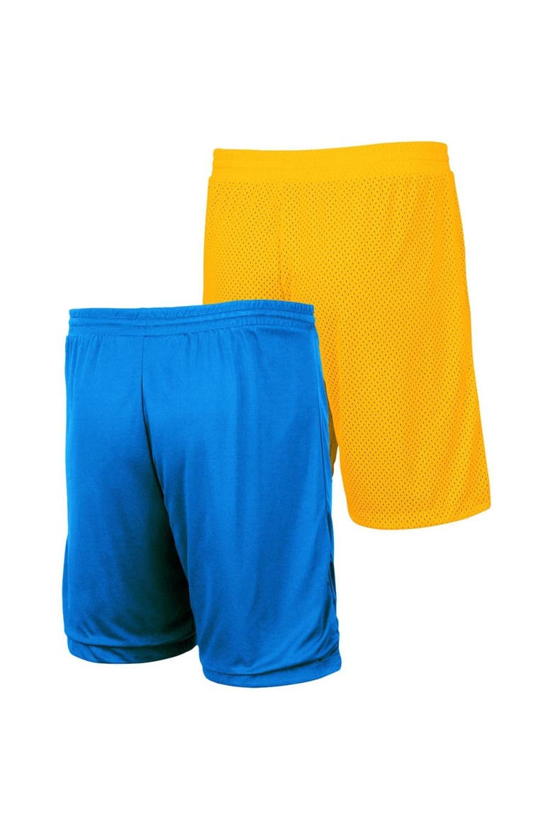 Men's Colosseum Gold/Light Blue UCLA Bruins Wiggum Reversible Shorts, Alternate, color, Gold