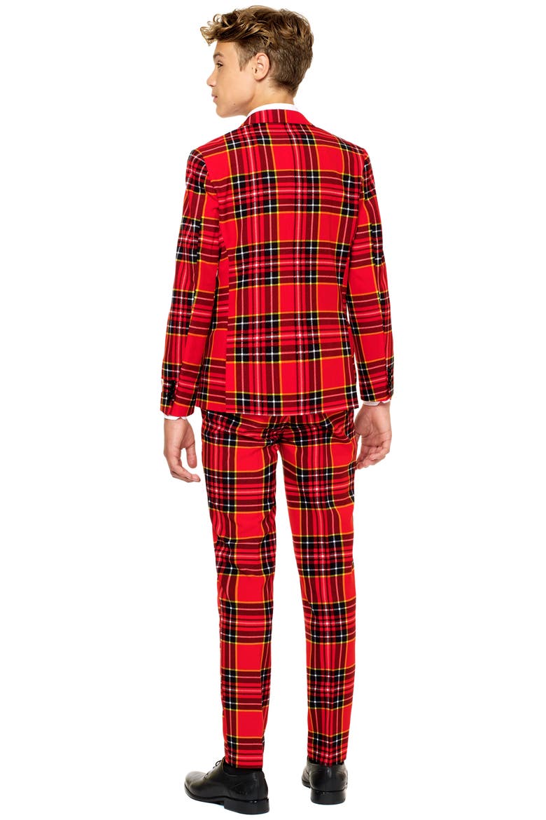 Lumberjack Two-Piece Suit with Tie, Alternate, color, RED