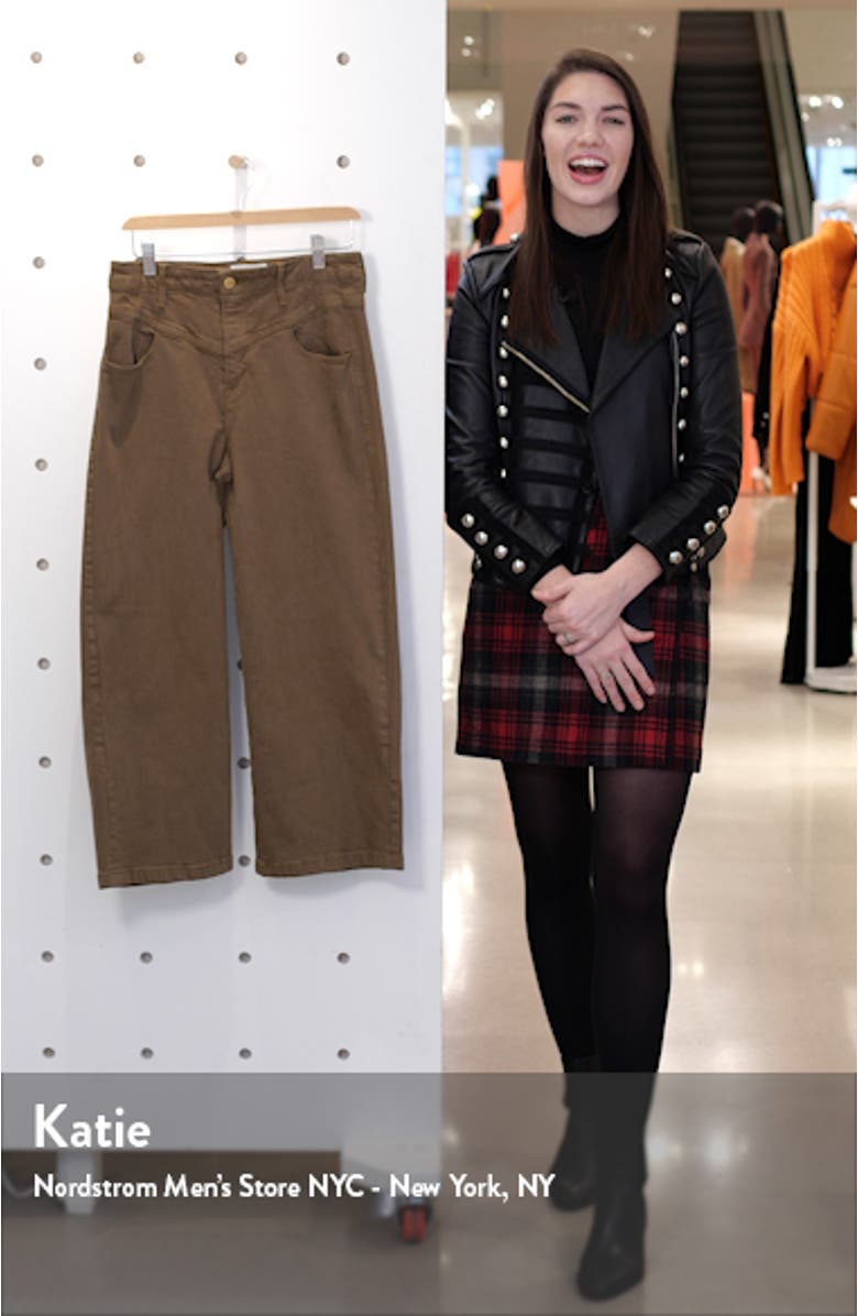 Ali V-Yoke High Waist Crop Wide Leg Jeans, sales video thumbnail