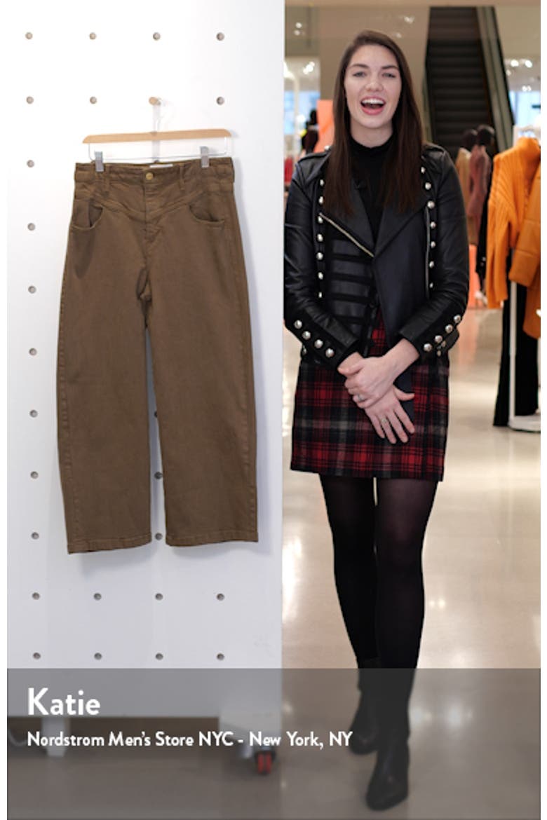 Ali V-Yoke High Waist Crop Wide Leg Jeans video