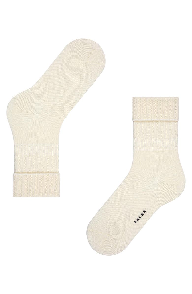 Falke Striggings Rib Wool Boot Socks, Alternate, color, Woolwhite