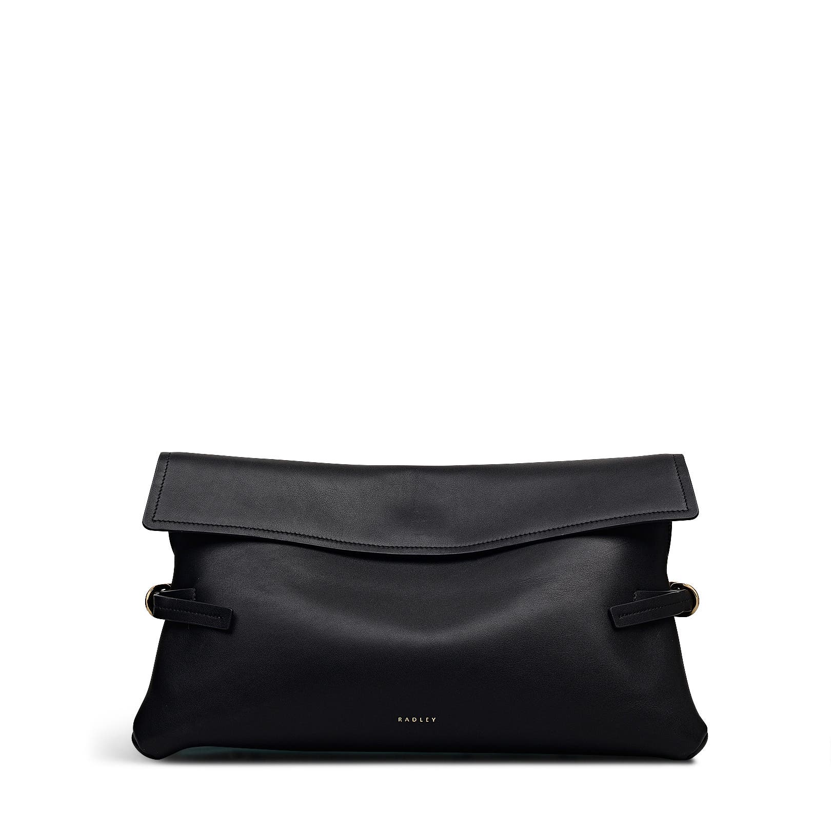 Radley Fleet Street Large Flapover Clutch, Main, color, Black