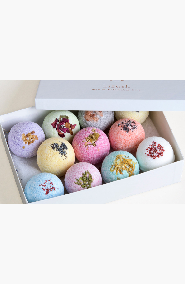 Lizush 12 Assorted Bath Bombs Gift Box, Alternate, color, Assorted Colors